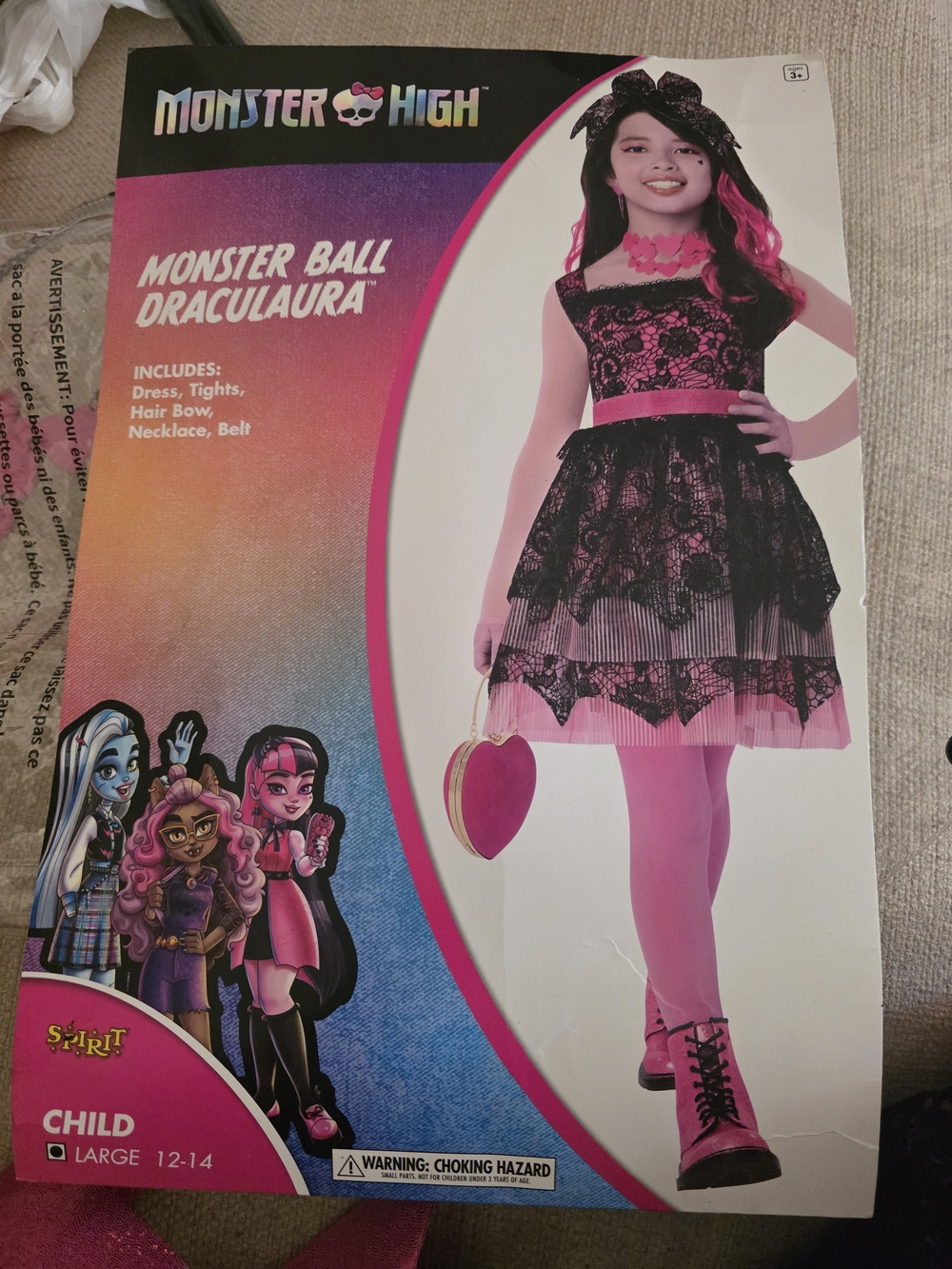 monster high Monster Ball Draculaura Costume - Pink, Black
